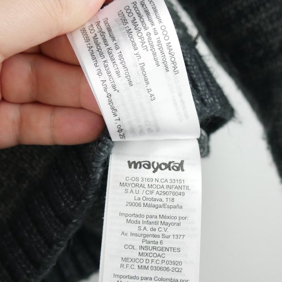 Mayoral Dark Grey Sweater Hoodie with Patch Eight Hood Designed in Spain 2 2T - Picture 7 of 10